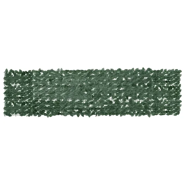 Écran de balcon avec feuilles vert foncé 300x75 cm