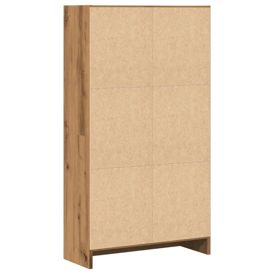 Bibliothèque chêne artisanal 60x24x109 cm bois d'ingénierie - 5