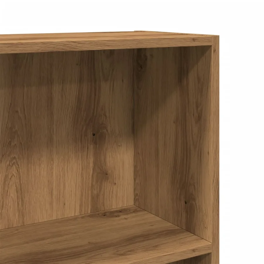 Bibliothèque chêne artisanal 60x24x109 cm bois d'ingénierie - 7
