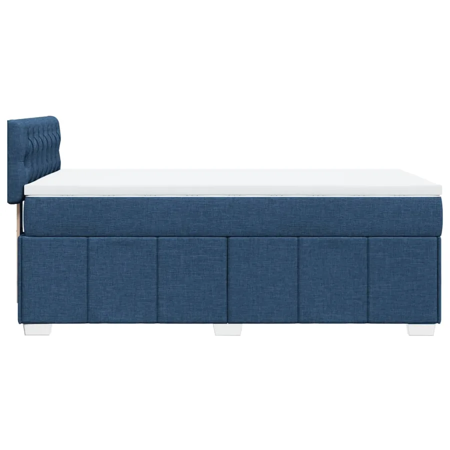 Sommier à lattes de lit avec matelas Bleu 90x200 cm Tissu - 7