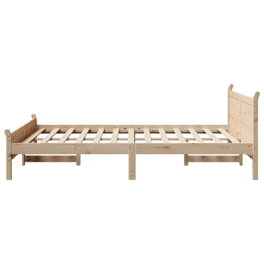 Cadre de lit sans matelas 140x200 cm bois massif de pin - 5