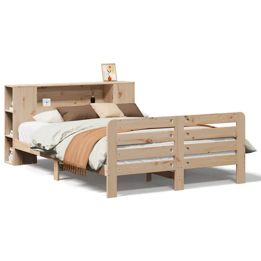 Cadre de lit sans matelas 160x200 cm bois massif de pin - 2
