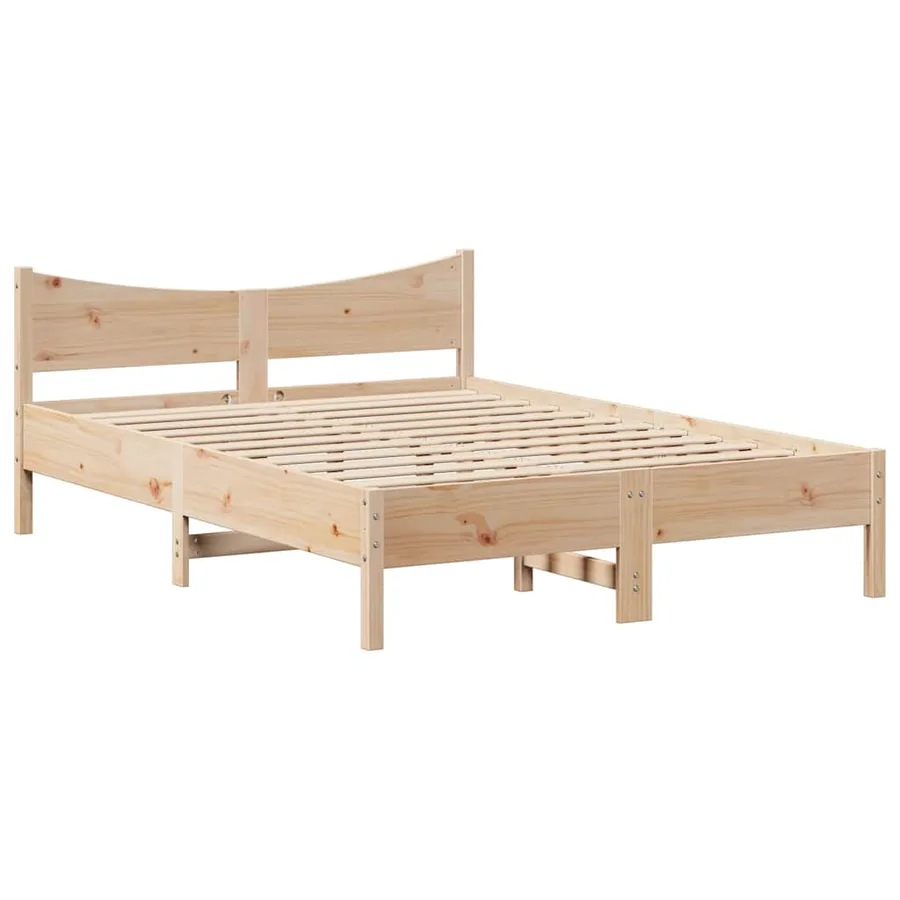 Cadre de lit sans matelas 160x200 cm bois massif de pin - 5