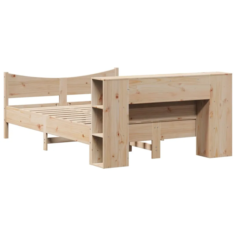 Cadre de lit sans matelas 160x200 cm bois massif de pin - 8
