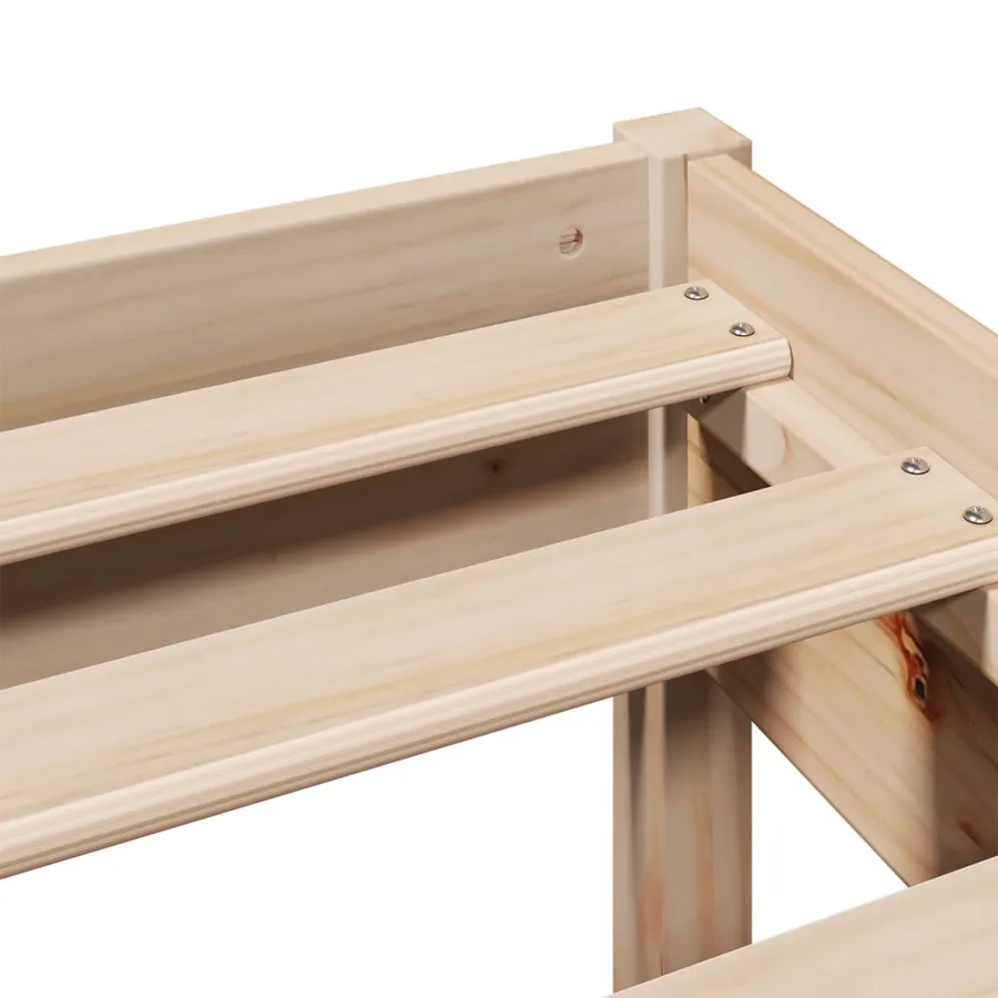Cadre de lit sans matelas 160x200 cm bois massif de pin - 9