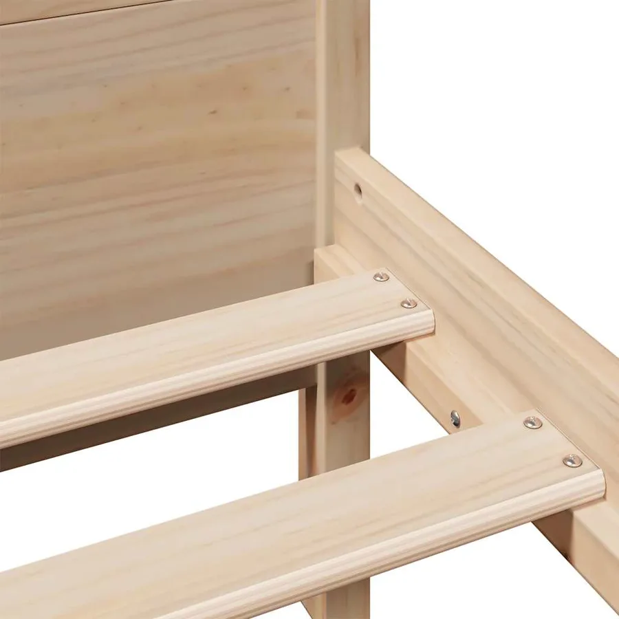 Cadre de lit sans matelas 140x190 cm bois de pin massif - 10