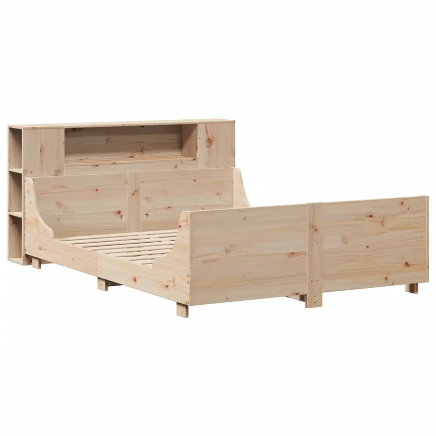 Cadre de lit sans matelas 160x200 cm bois massif de pin - 3