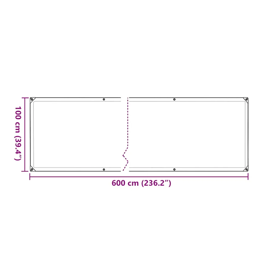 Housse de protection plantes avec œillets 1x6 m polyéthylène - 10