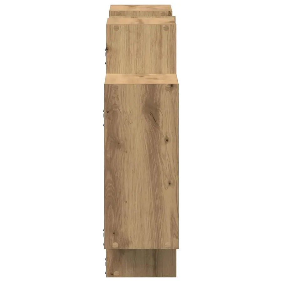 Étagère murale chêne artisanal 159x18x65 cm bois d'ingénierie - 5