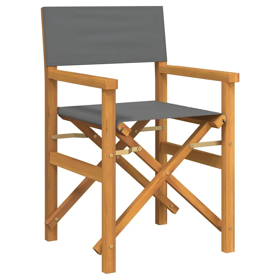 Chaises de metteur en scène pliantes lot de 2 Bois teck massif - 3