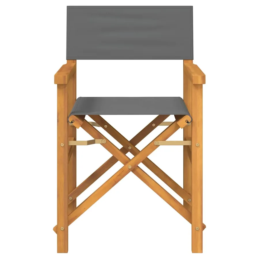 Chaises de metteur en scène pliantes lot de 2 Bois teck massif - 4