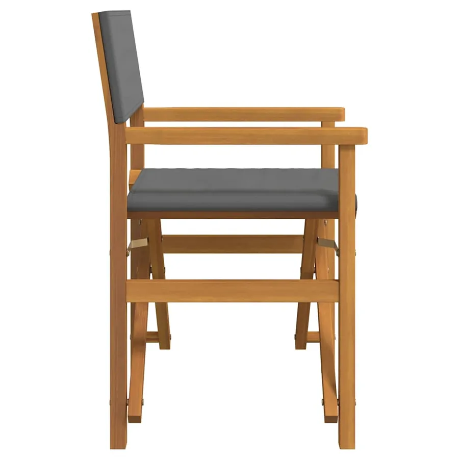 Chaises de metteur en scène pliantes lot de 2 Bois teck massif - 5