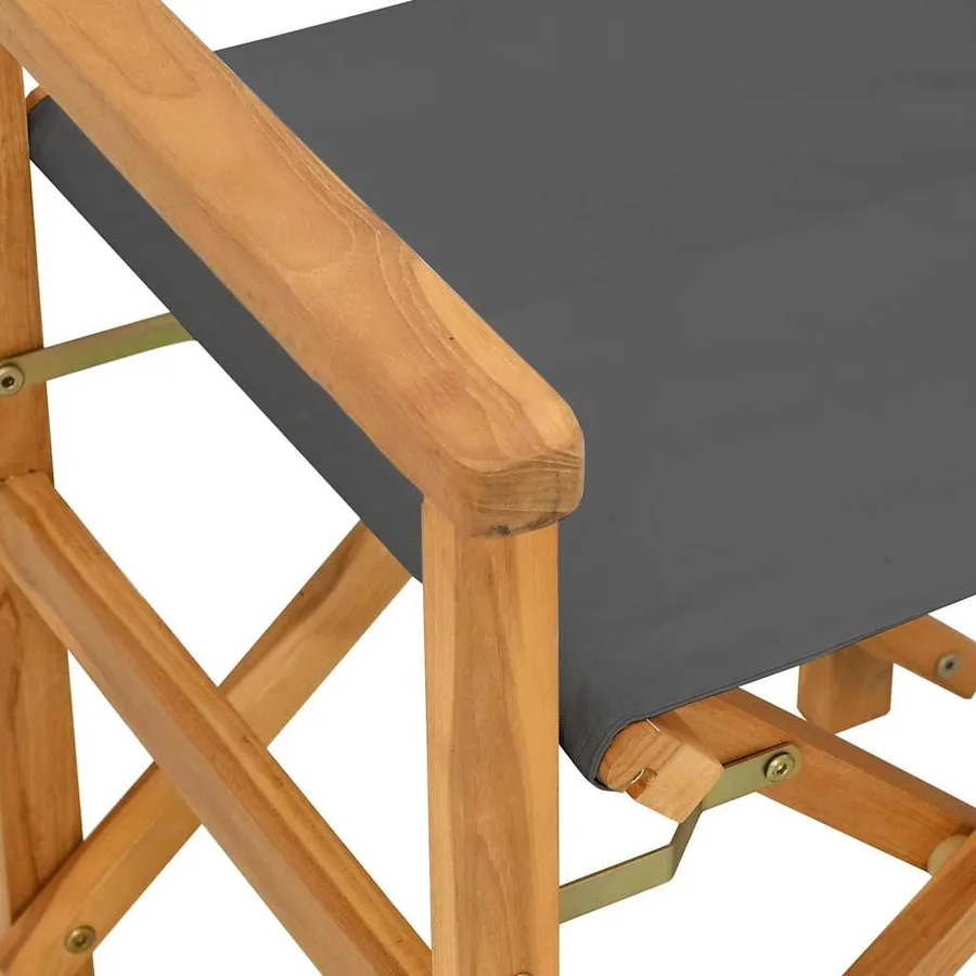 Chaises de metteur en scène pliantes lot de 2 Bois teck massif - 8