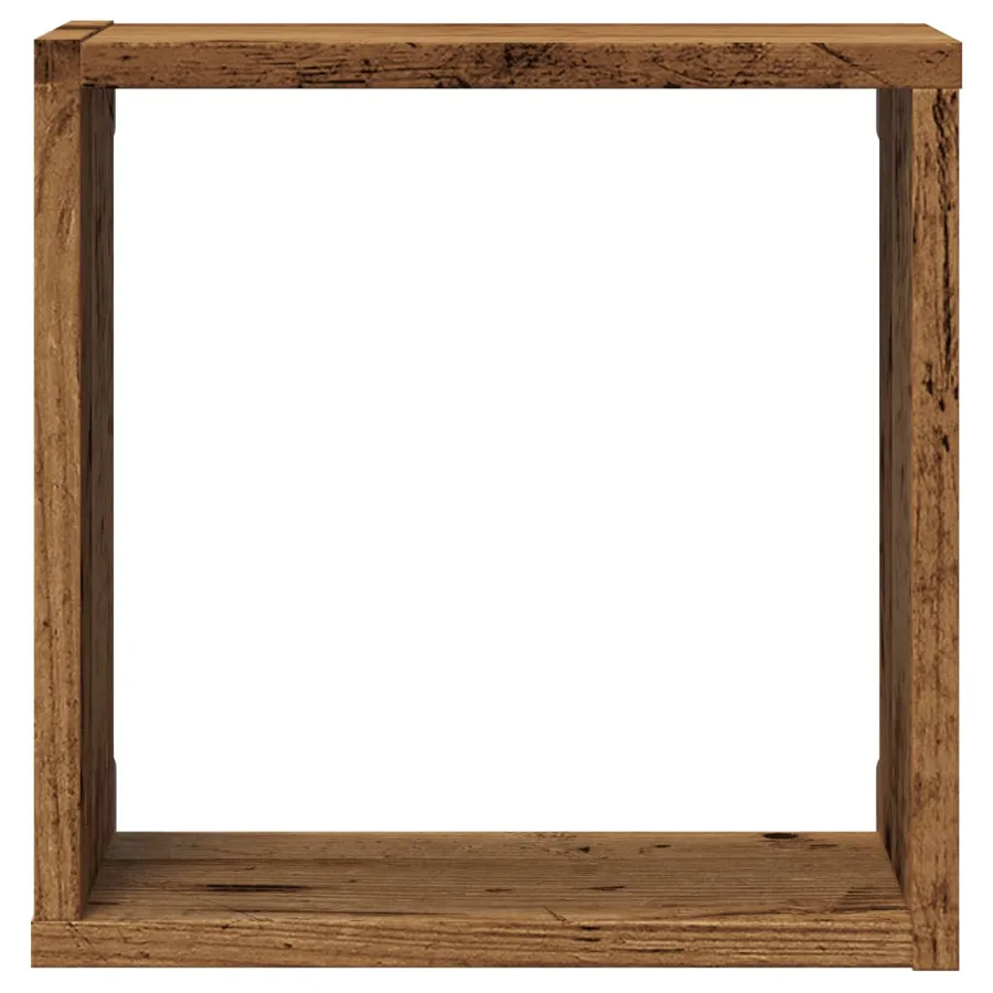 Étagères cube murales 6 pcs vieux bois 30x15x30 cm - 5
