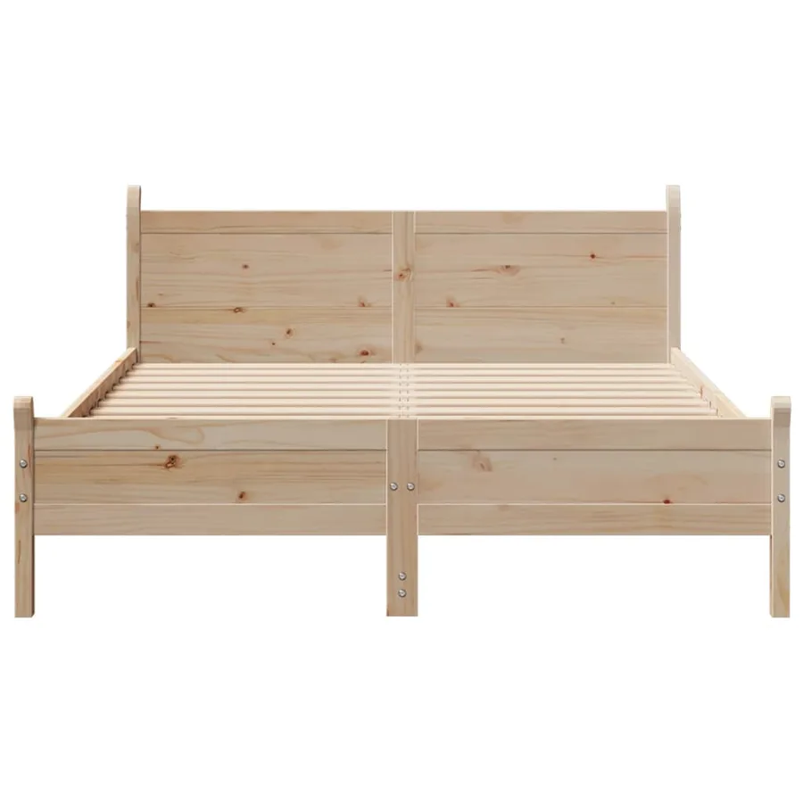 Cadre de lit sans matelas 160x200 cm bois massif de pin - 4