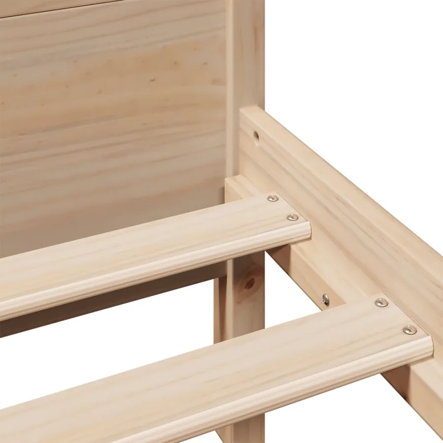 Cadre de lit sans matelas 160x200 cm bois massif de pin - 7