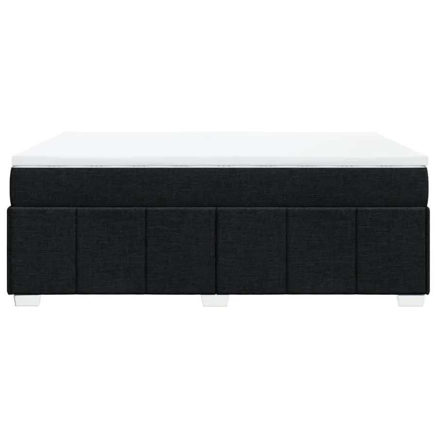 Sommier à lattes de lit avec matelas Noir 160x200 cm Tissu - 8