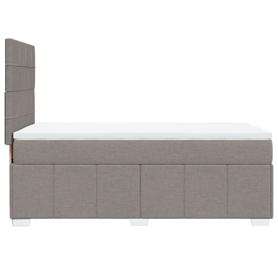 Sommier à lattes de lit avec matelas Taupe 90x190 cm Tissu - 5