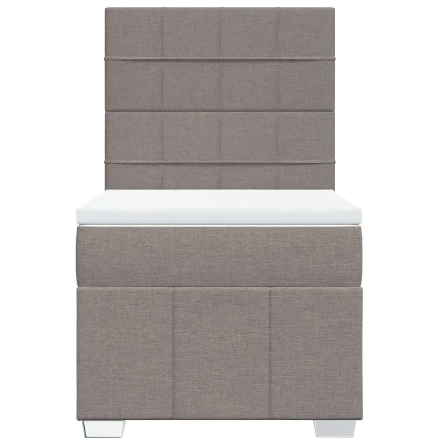 Sommier à lattes de lit avec matelas Taupe 90x190 cm Tissu - 6