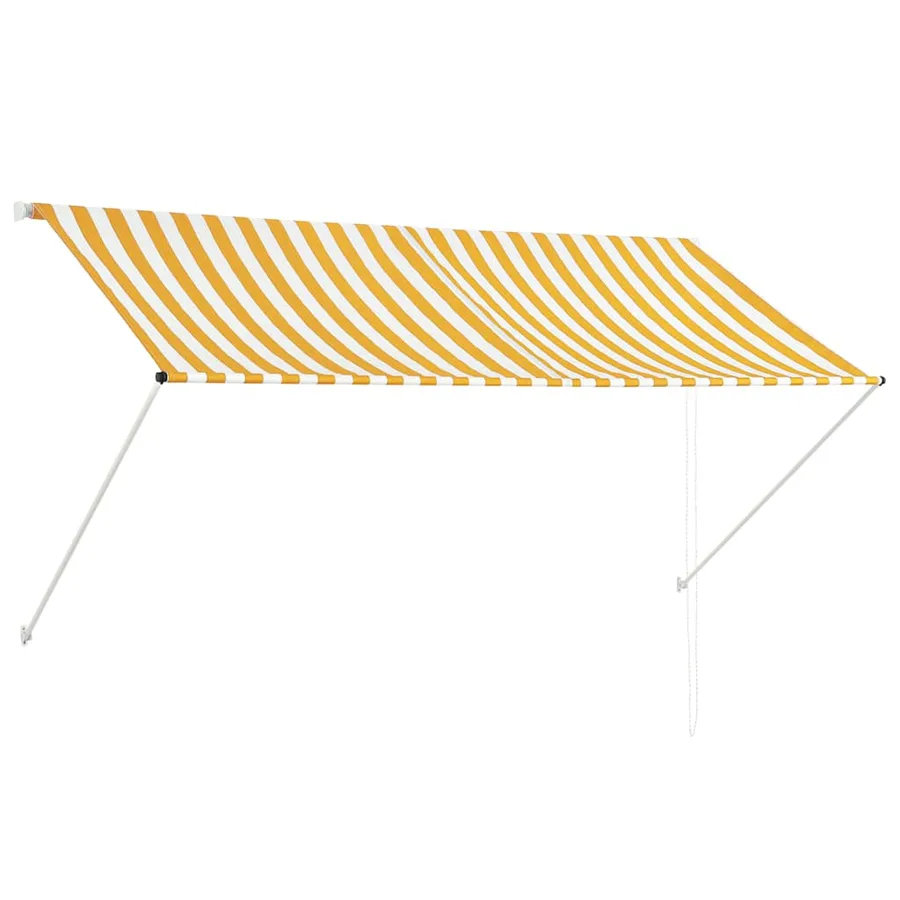 Auvent rétractable 250x150 cm Jaune et blanc - 2