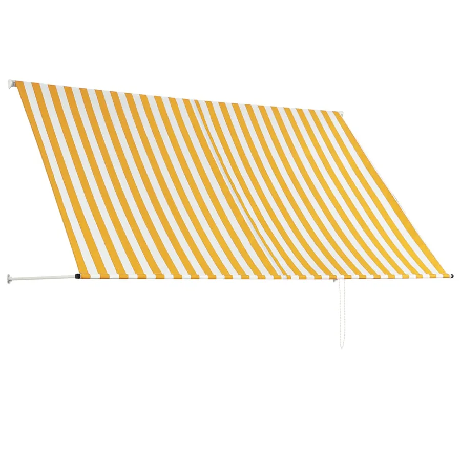 Auvent rétractable 250x150 cm Jaune et blanc - 4