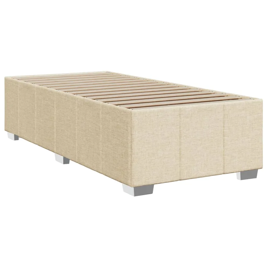 Sommier à lattes de lit avec matelas Crème 80x200 cm Tissu - 8