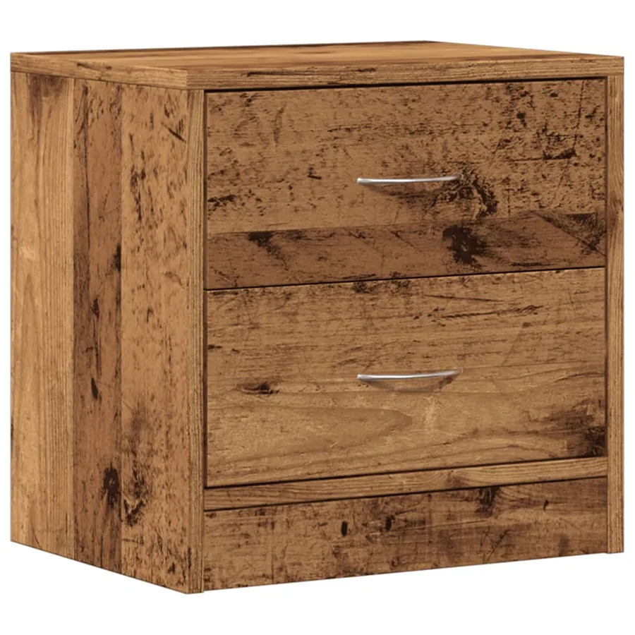 Table de chevet vieux bois 40x30x40 cm bois d'ingénierie - 2
