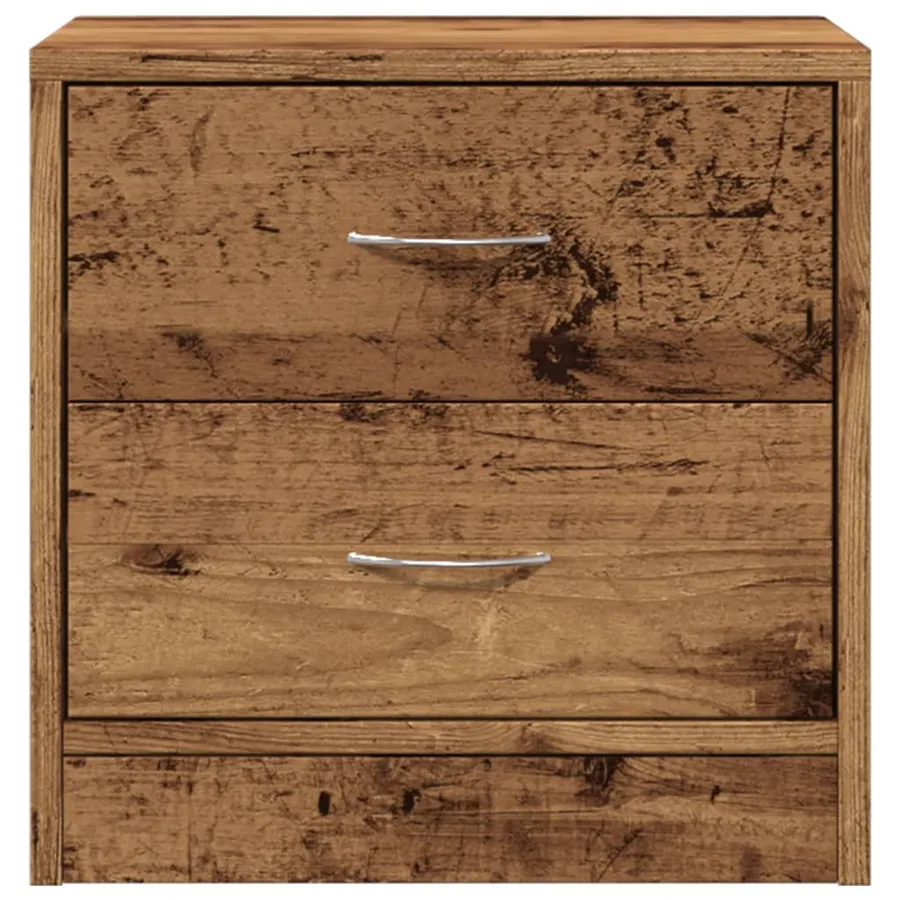 Table de chevet vieux bois 40x30x40 cm bois d'ingénierie - 4