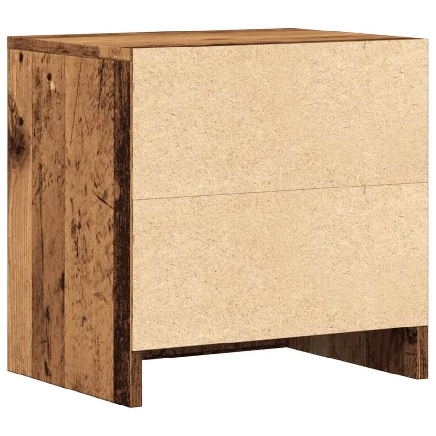 Table de chevet vieux bois 40x30x40 cm bois d'ingénierie - 7