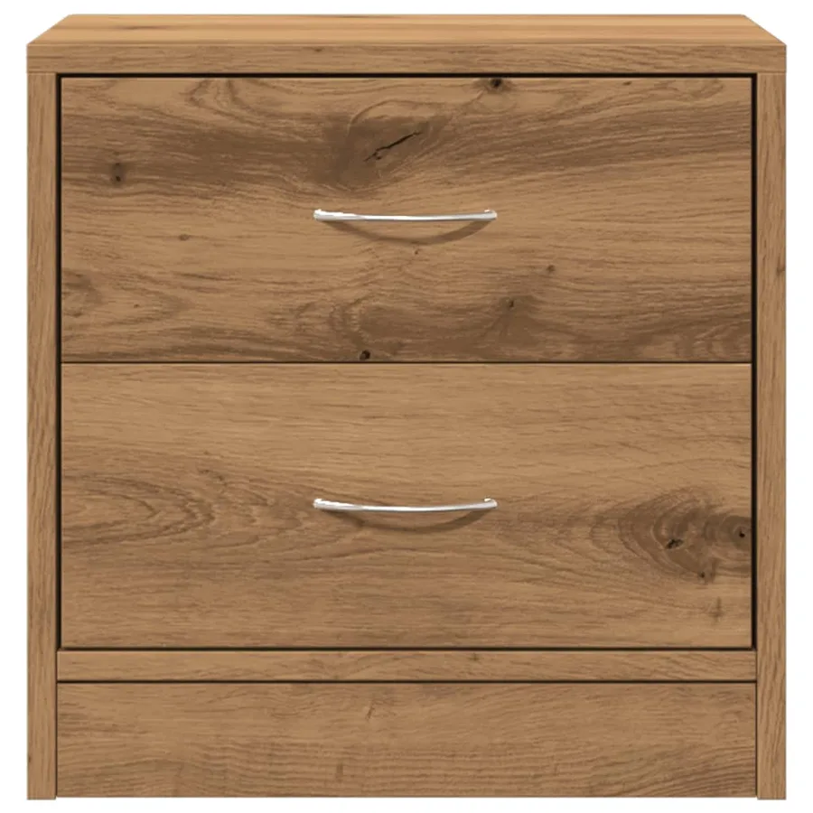 Table de chevet chêne artisanal 40x30x40 cm bois d'ingénierie - 4