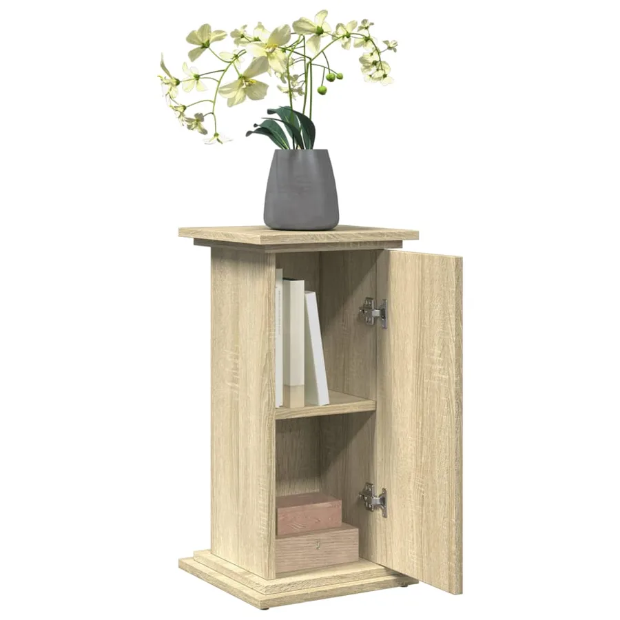Piédestal avec rangement chêne sonoma bois d'ingénierie - 4