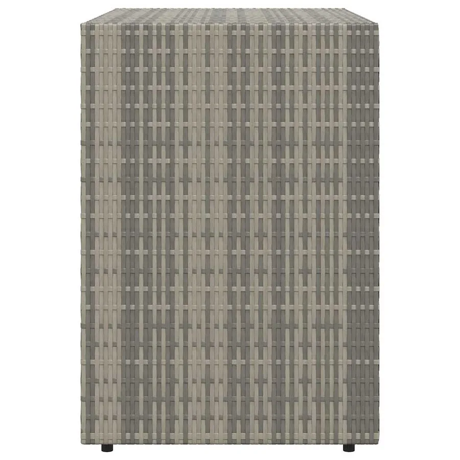 Armoire de rangement jardin Gris 100x55,5x80 cm Résine tressée - 7