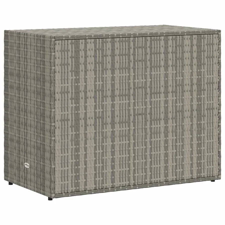 Armoire de rangement jardin Gris 100x55,5x80 cm Résine tressée - 8