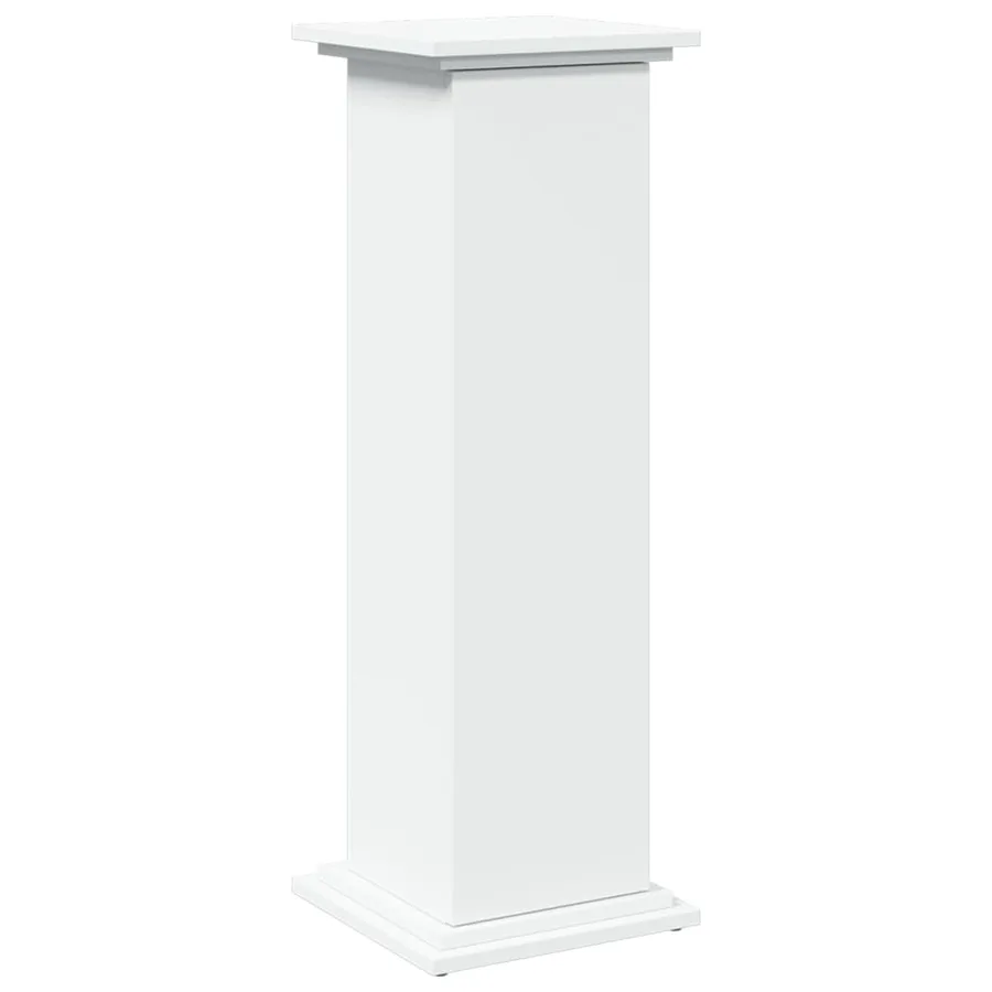 Piédestal avec rangement blanc 31x30x90 cm bois d'ingénierie - 2