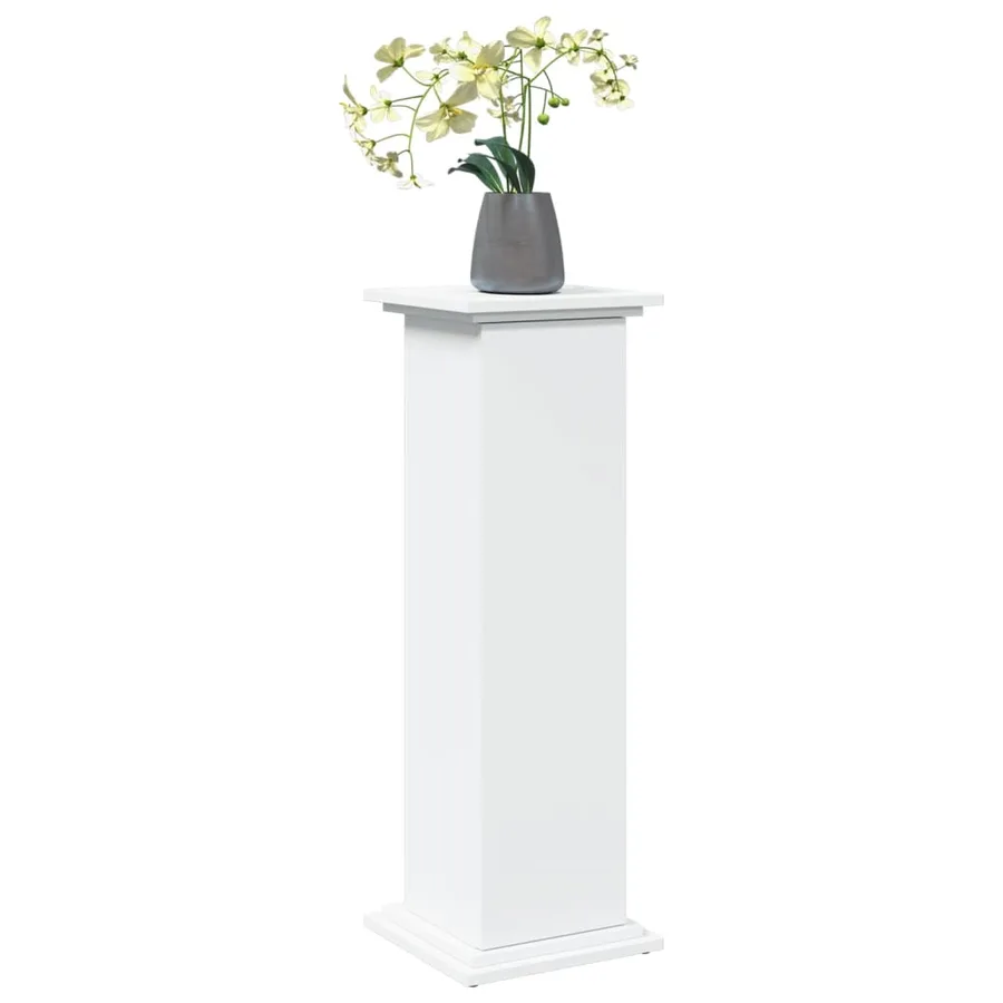 Piédestal avec rangement blanc 31x30x90 cm bois d'ingénierie - 3