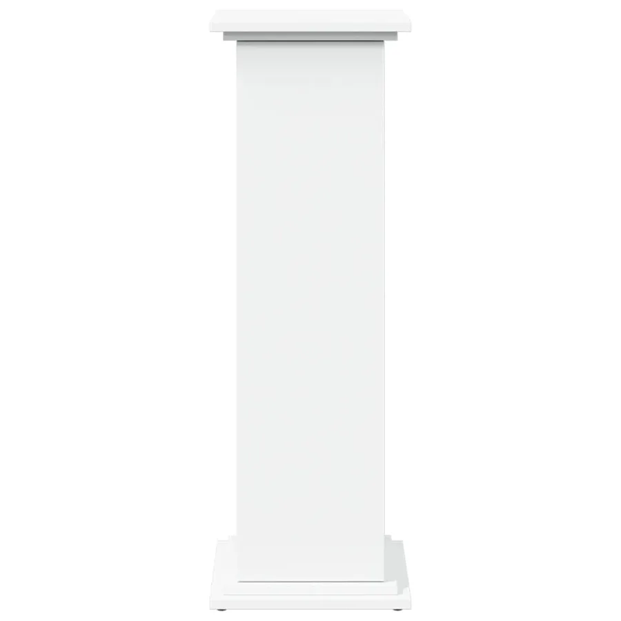 Piédestal avec rangement blanc 31x30x90 cm bois d'ingénierie - 5