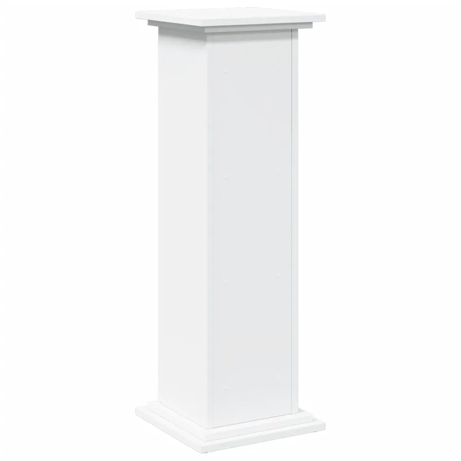 Piédestal avec rangement blanc 31x30x90 cm bois d'ingénierie - 8