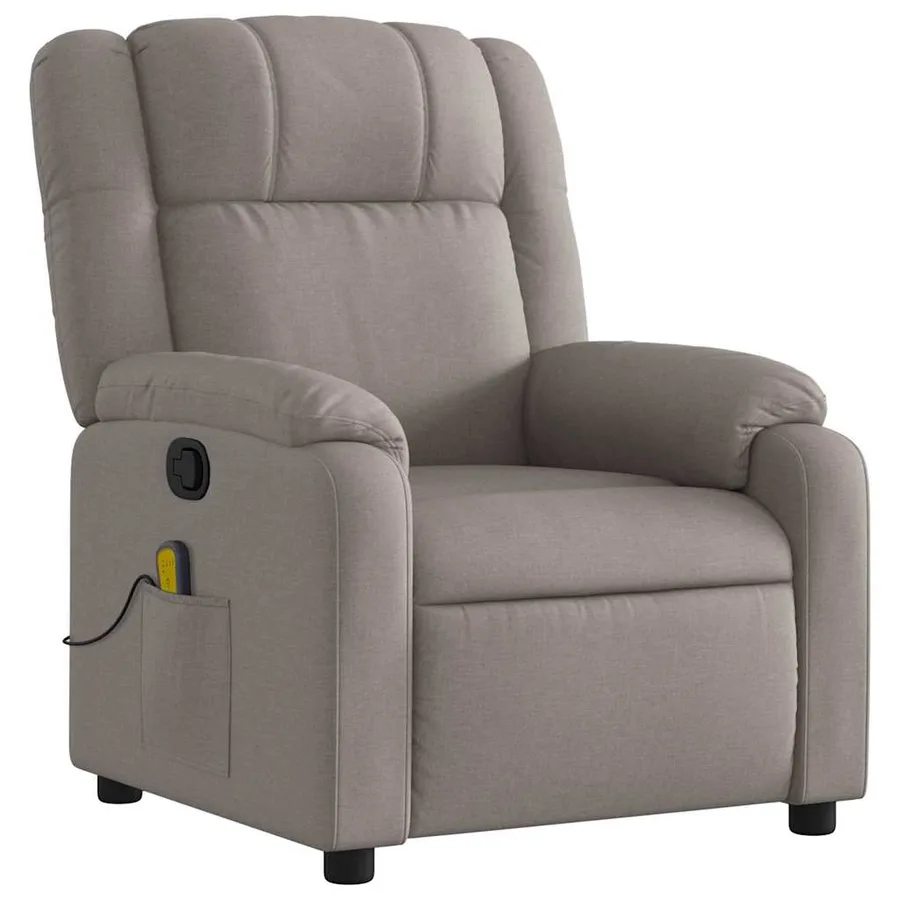 Fauteuil de massage inclinable Taupe Tissu - 3
