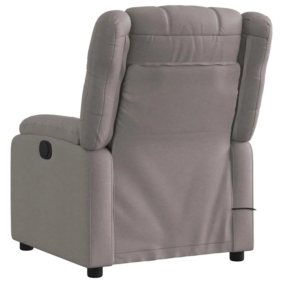 Fauteuil de massage inclinable Taupe Tissu - 4