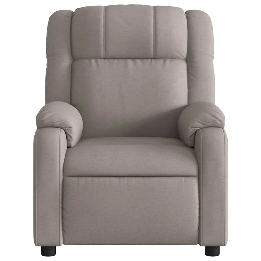 Fauteuil de massage inclinable électrique Taupe Tissu - 9