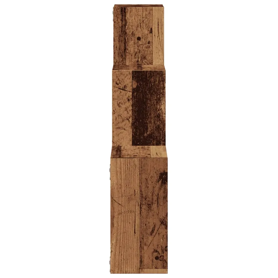 Étagère murale en forme de cube vieux bois bois d'ingénierie - 5