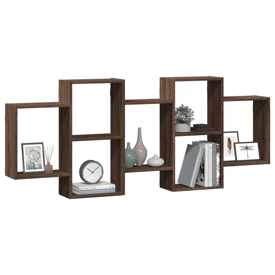 Étagère murale chêne marron 159x18x65 cm bois d'ingénierie - 3