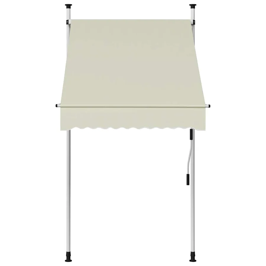Auvent manuel rétractable 100 cm Crème - 2