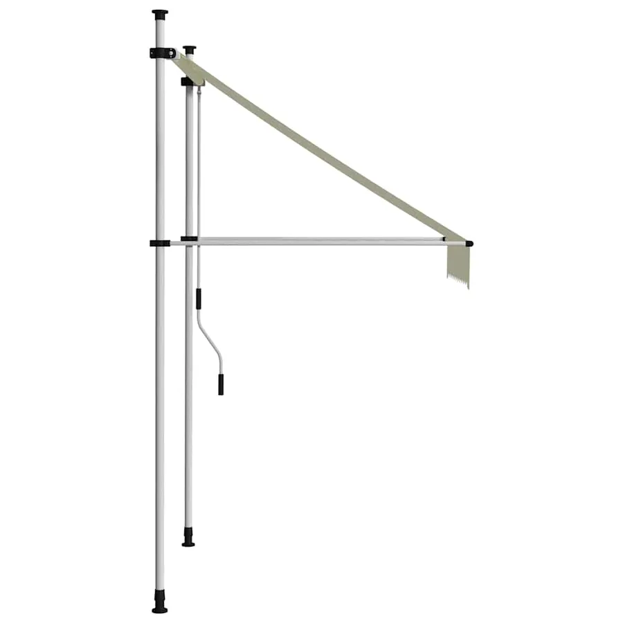 Auvent manuel rétractable 100 cm Crème - 3