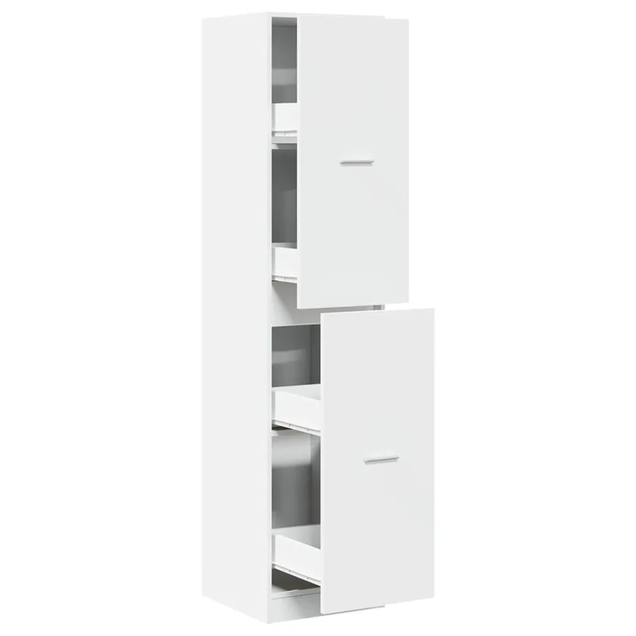 Armoire d'apothicaire blanc 40x41x174,5 cm bois d'ingénierie - 2