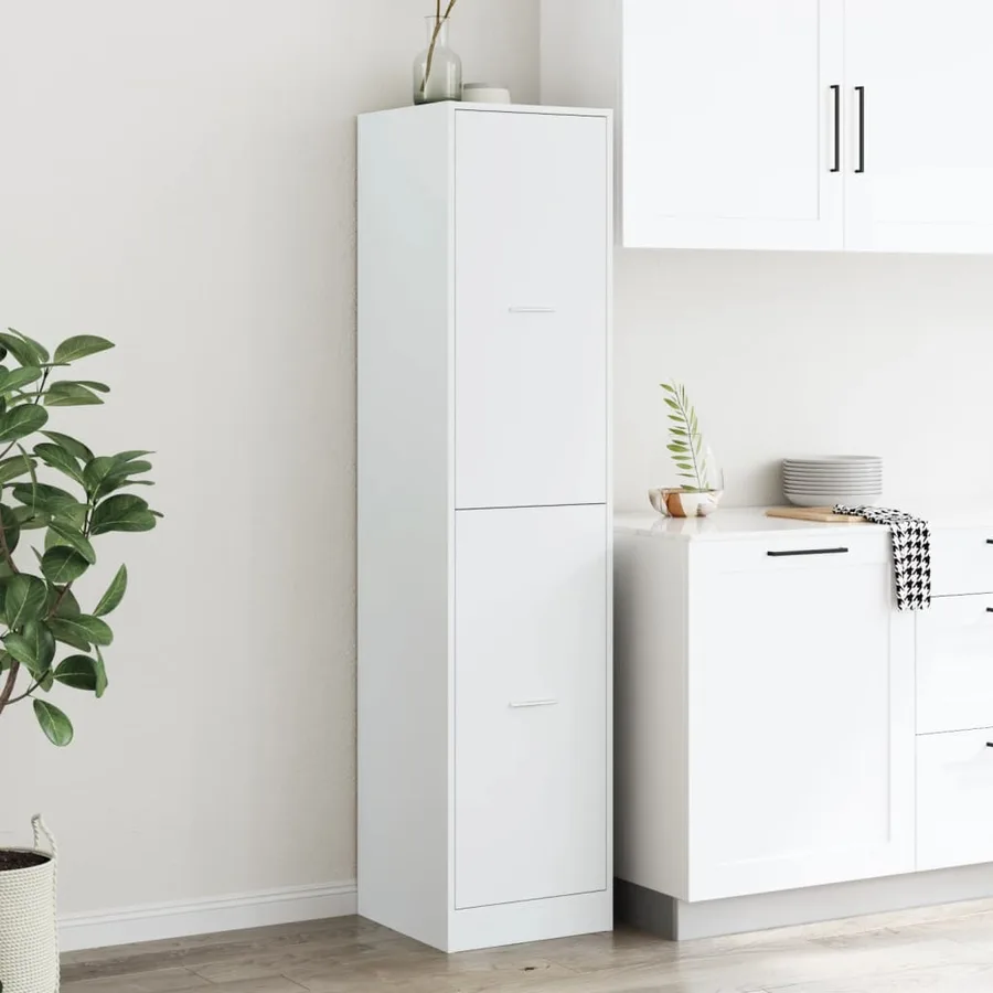 Armoire d'apothicaire blanc 40x41x174,5 cm bois d'ingénierie - 3