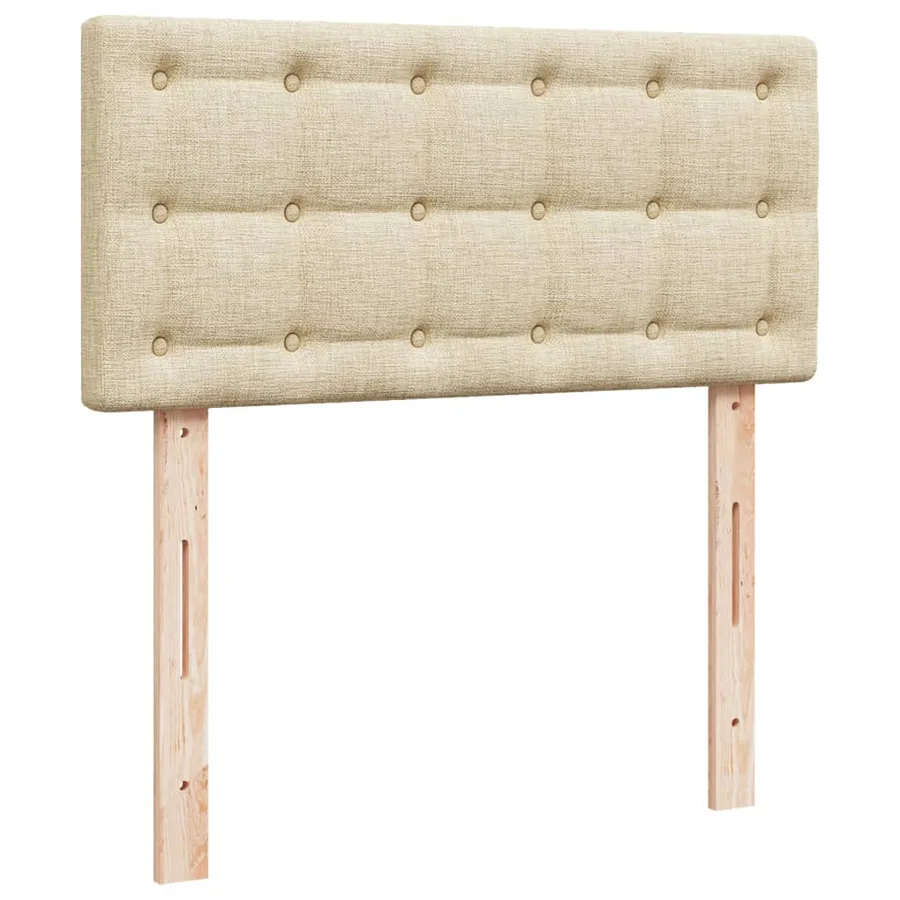 Sommier à lattes de lit avec matelas Crème 100x200 cm Tissu - 12