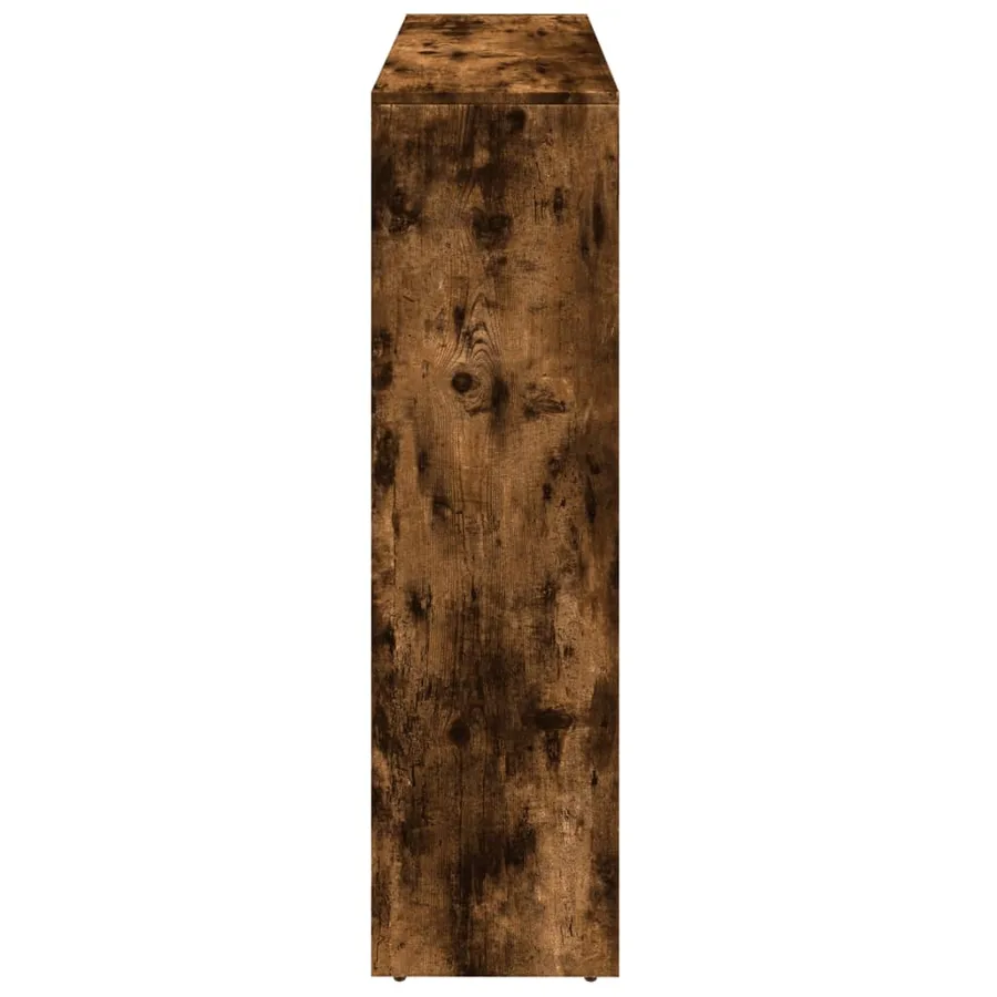 Étagère séparatrice de pièce 3 niveaux chêne fumé - 7