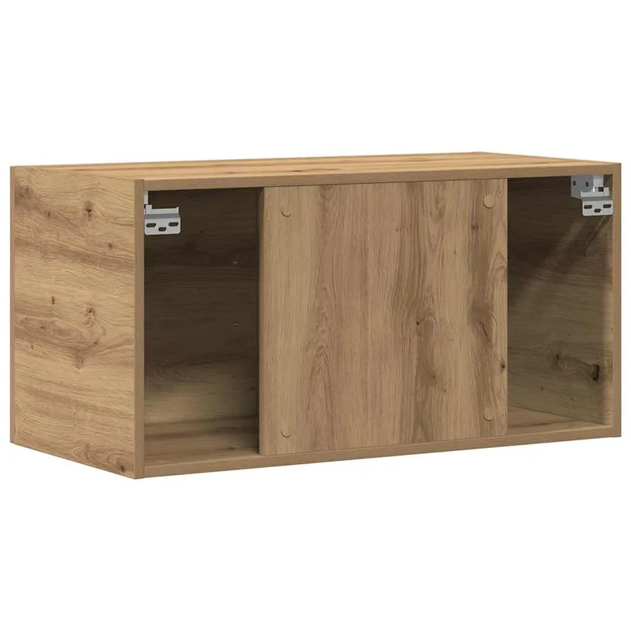 Armoire murale chêne artisanal 80x39x40 cm bois d'ingénierie - 7