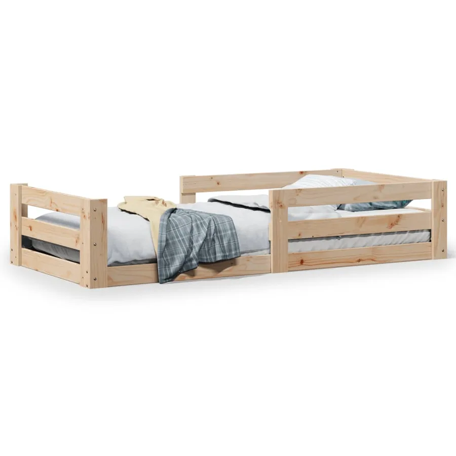 Cadre de lit sans matelas 90x200 cm bois de pin massif - 2